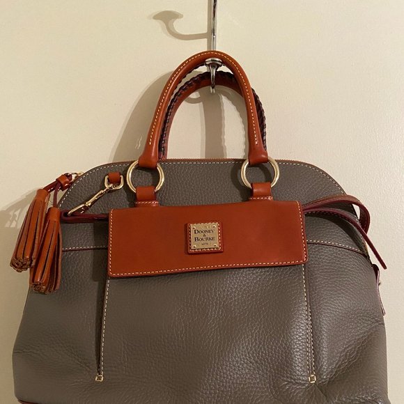 ***HOST PICK*** Grey and Tan Dooney & Bourke Dome Satchel Bag
